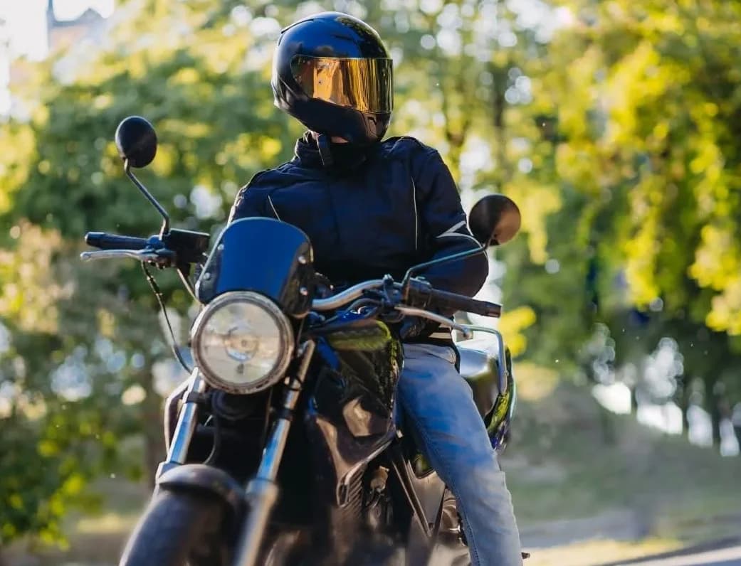 Motorcycle on the road